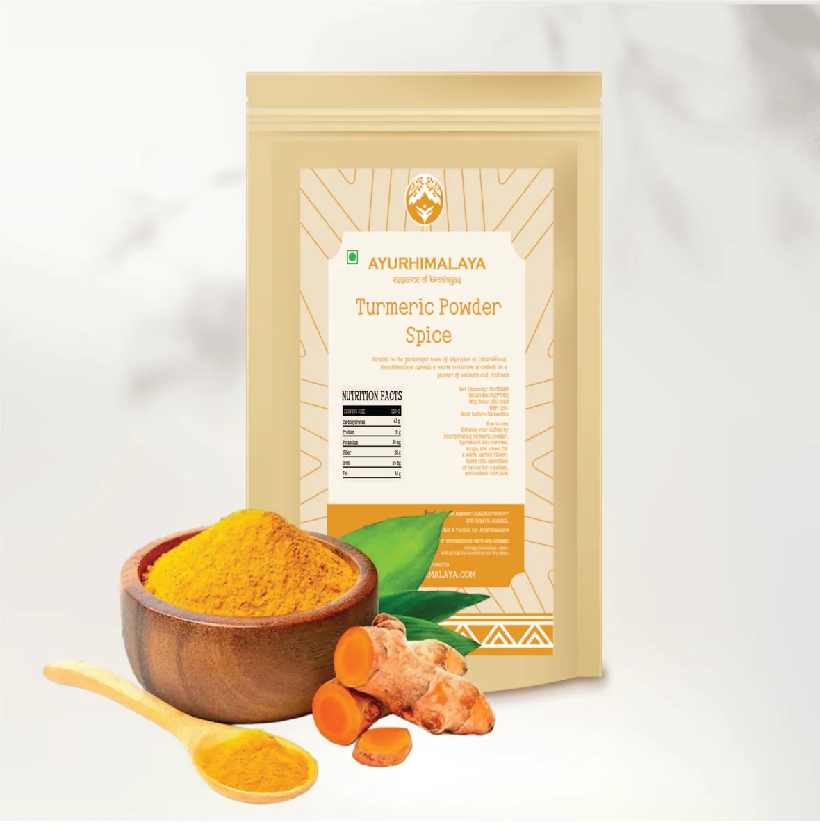 Ayur Himalaya stone-ground Himalayan turmeric powder